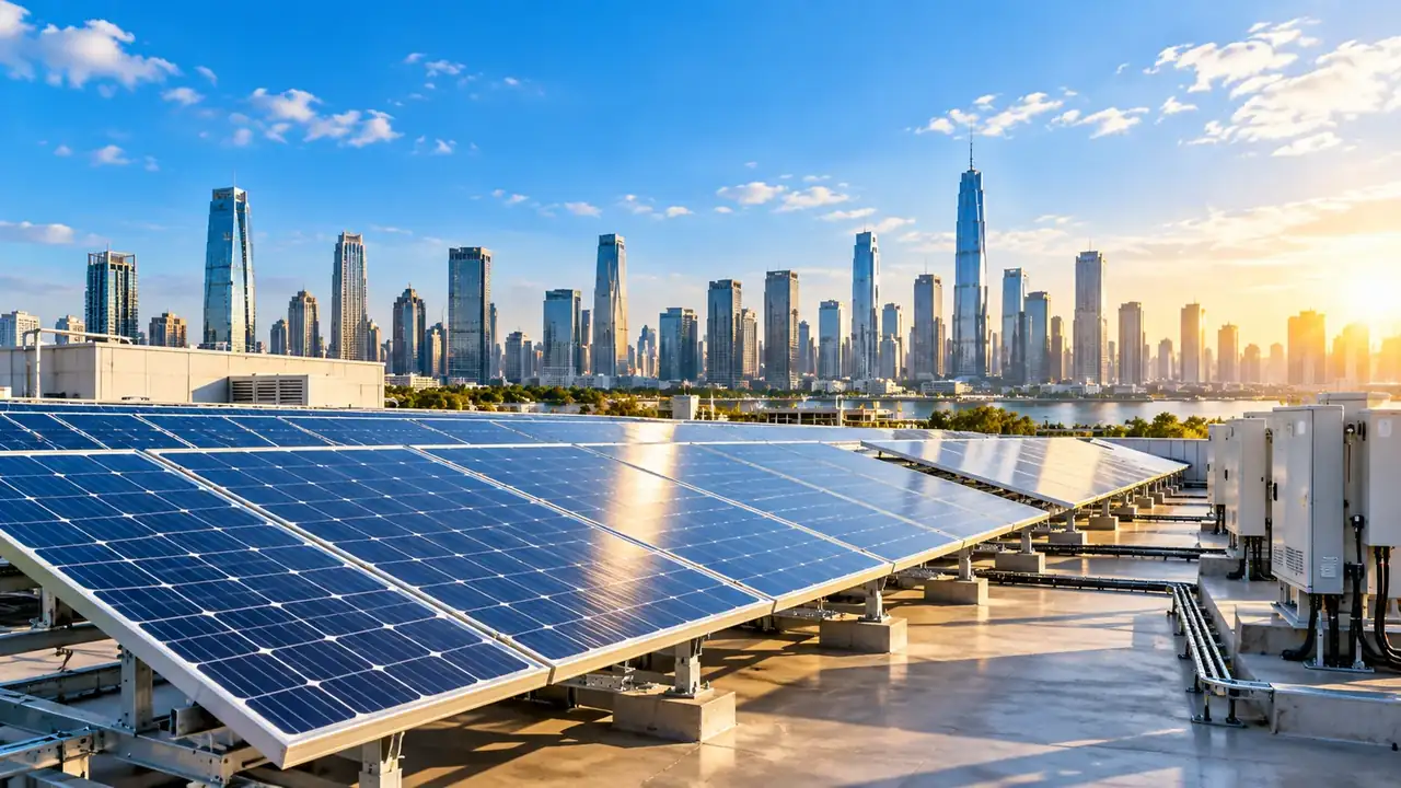 Commercial rooftop solar energy system
